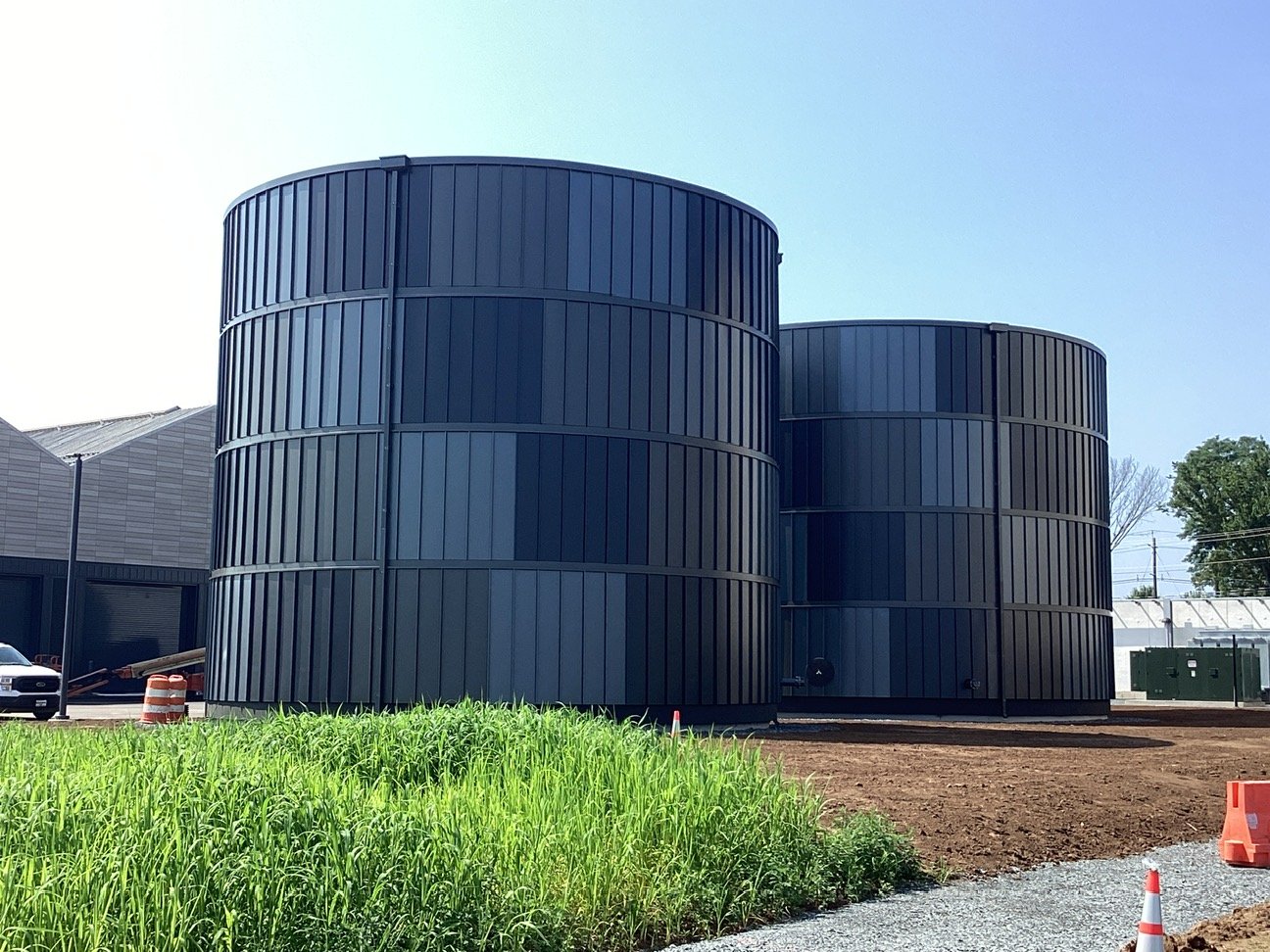 Princeton Meadows Neighborhood Central Utility Plant (CUB) tanks in Princeton, NJ. 
